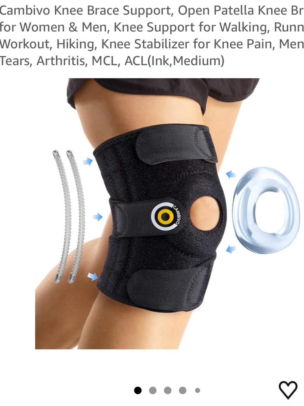 Black Knee Brace Support